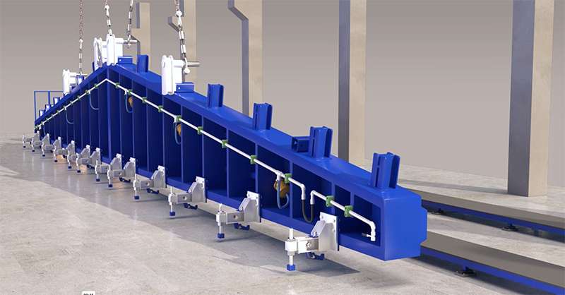 Animación 3D de la fábrica completa para edificación industrial de Moldtech